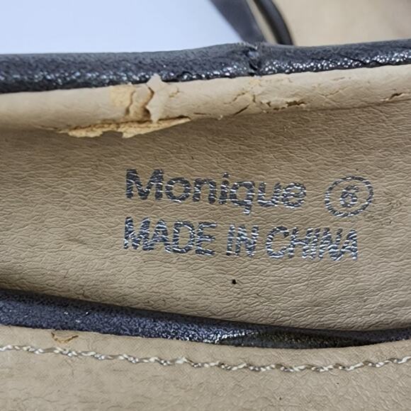 Marilyn Moda Grey Pumps Heels Gold Bow Work Party Cocktails Women's Gift Size 6 - Picture 10 of 10